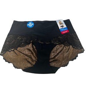 Body Heaven By Warner's Women's Size XL Brief Moderate Control Shaper Black New